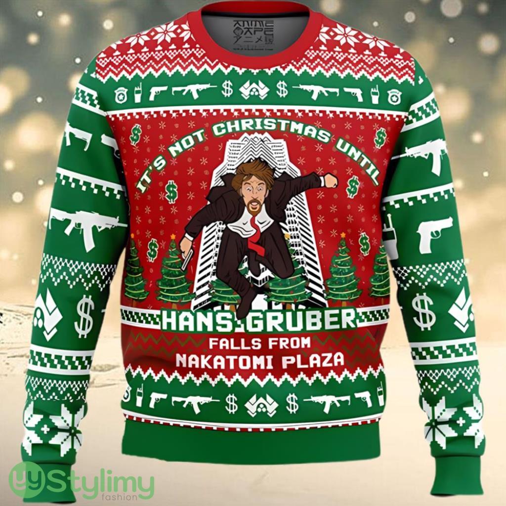 Hans Gruber Fall Nakatomi Plaza Die Hard Ugly Christmas Sweater 3 Hans Gruber Fall Nakatomi Plaza Die Hard Ugly Christmas Sweater Product Photo 1