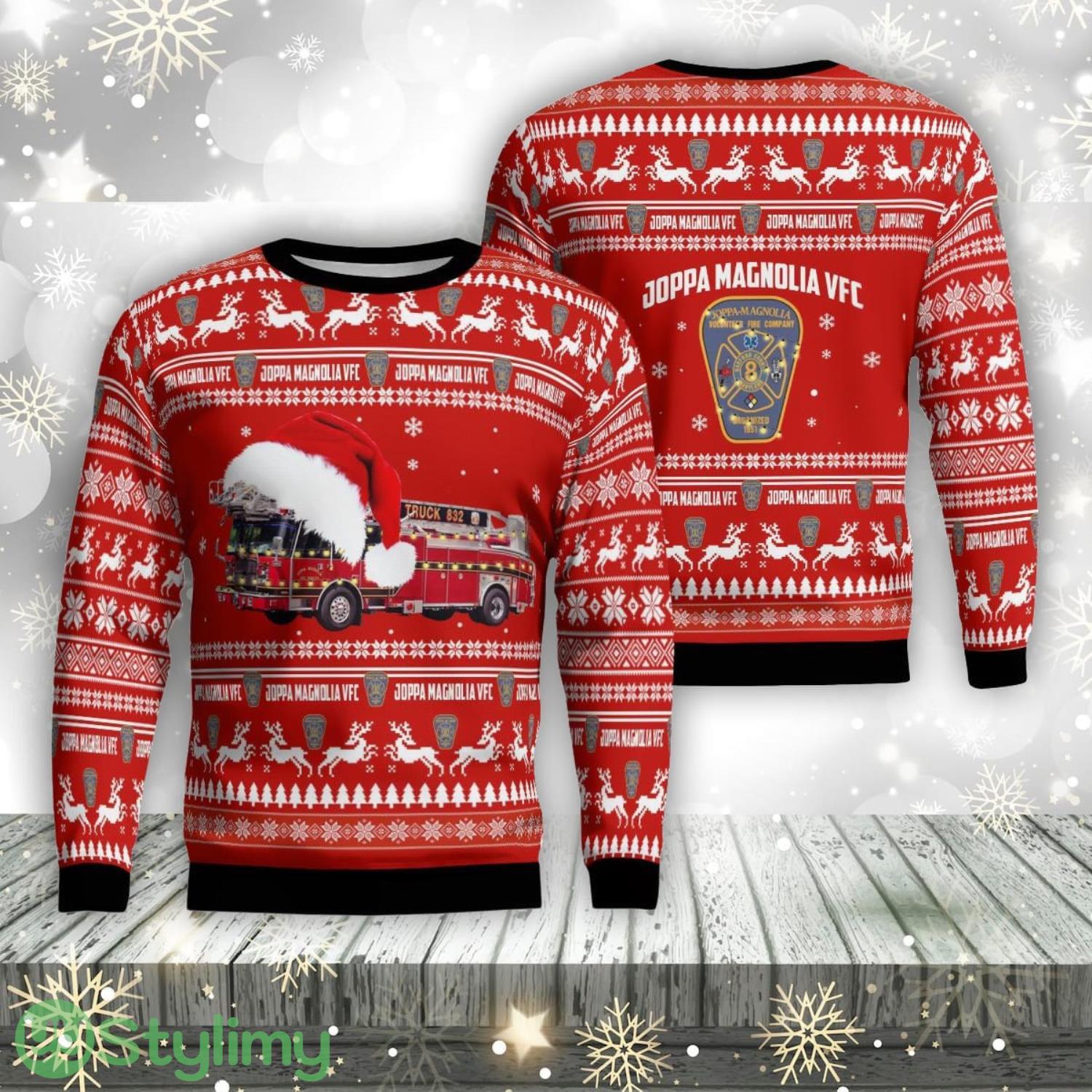 Harford County Maryland Joppa Magnolia Volunteer Fire Company - Fort Hanson Christmas Ugly Sweater Christmas Season Gift 3 Harford County Maryland Joppa Magnolia Volunteer Fire Company - Fort Hanson Christmas Ugly Sweater Christmas Season Gift Product Photo 1