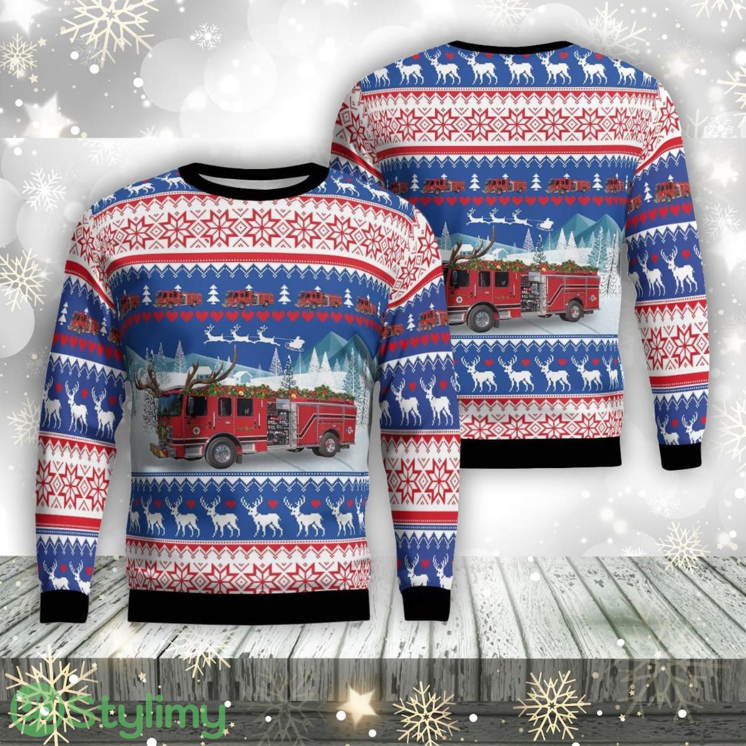 Hartsville South Carolina Darlington County Fire District AOP Ugly Sweater Christmas Season Gift 3 Hartsville South Carolina Darlington County Fire District AOP Ugly Sweater Christmas Season Gift Product Photo 1
