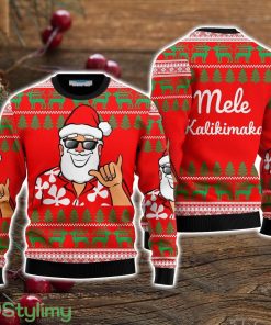 Hawaii Santa Claus Funny Ugly Christmas Sweater Christmas Holiday Gift For Men And Women Product Photo 1