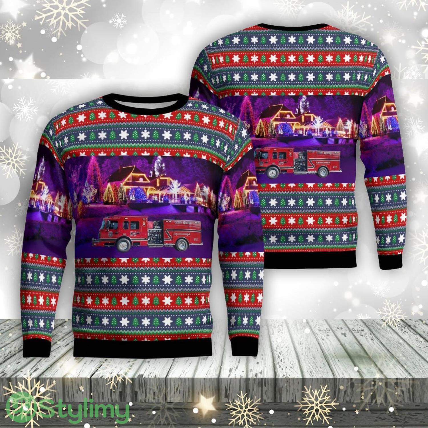 Hawthorne Fire Department NJ Christmas AOP Ugly Sweater Christmas Season Gift 3 Hawthorne Fire Department NJ Christmas AOP Ugly Sweater Christmas Season Gift Product Photo 1