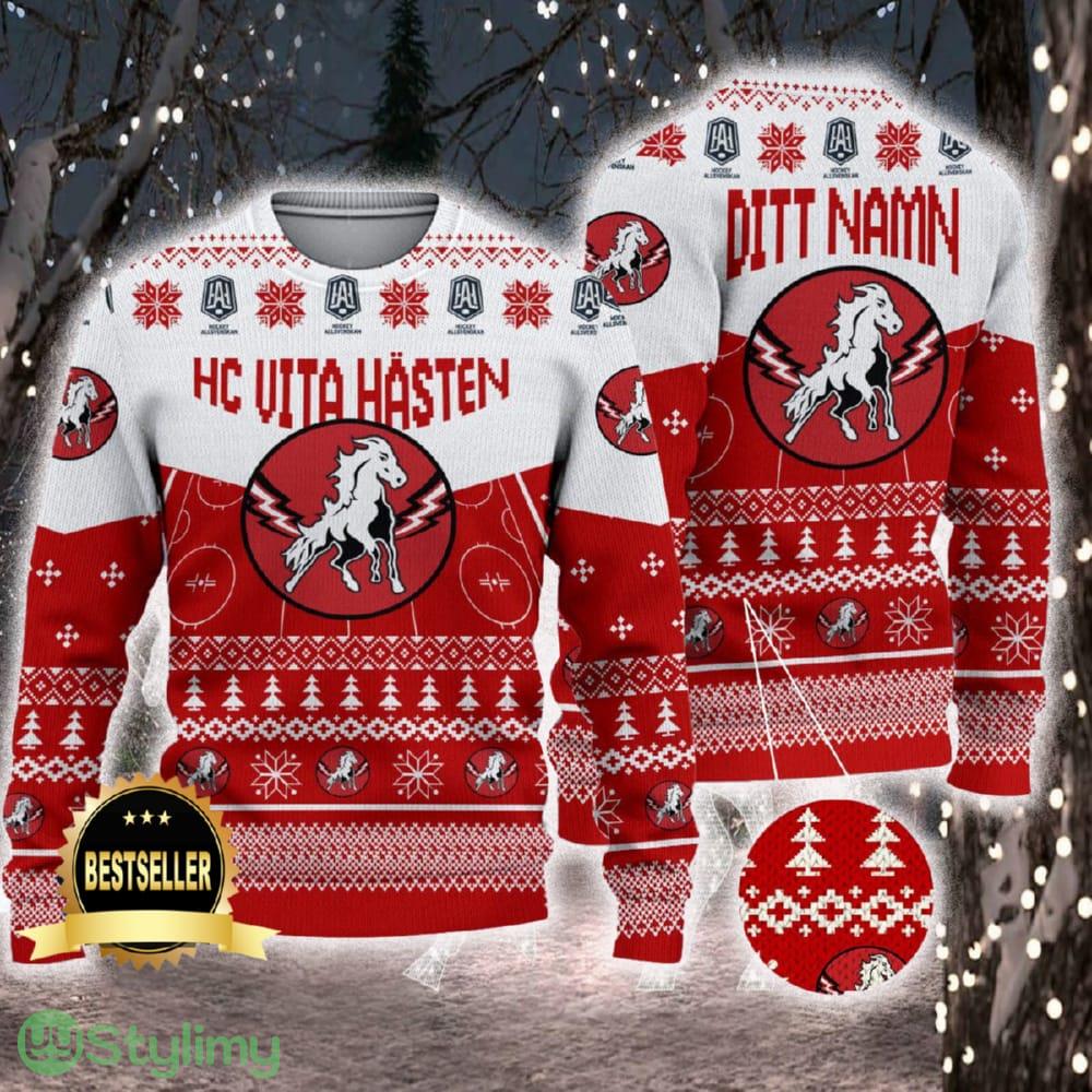 HC Vita Hästen Ugly Christmas Sweater Logo Custom Name Gift Fans 3 HC Vita Hästen Ugly Christmas Sweater Logo Custom Name Gift Fans - HC Vita Hästen Ugly Christmas Sweater Logo Custom Name Gift Fans