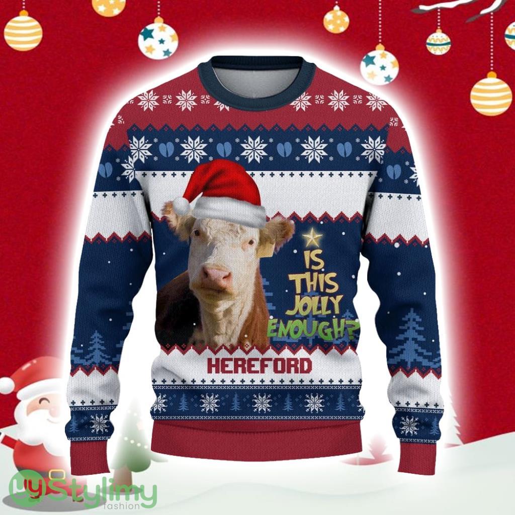Hereford Jolly Ugly Christmas Sweater Gift Christmas 3 Hereford Jolly Ugly Christmas Sweater Gift Christmas Product Photo 1