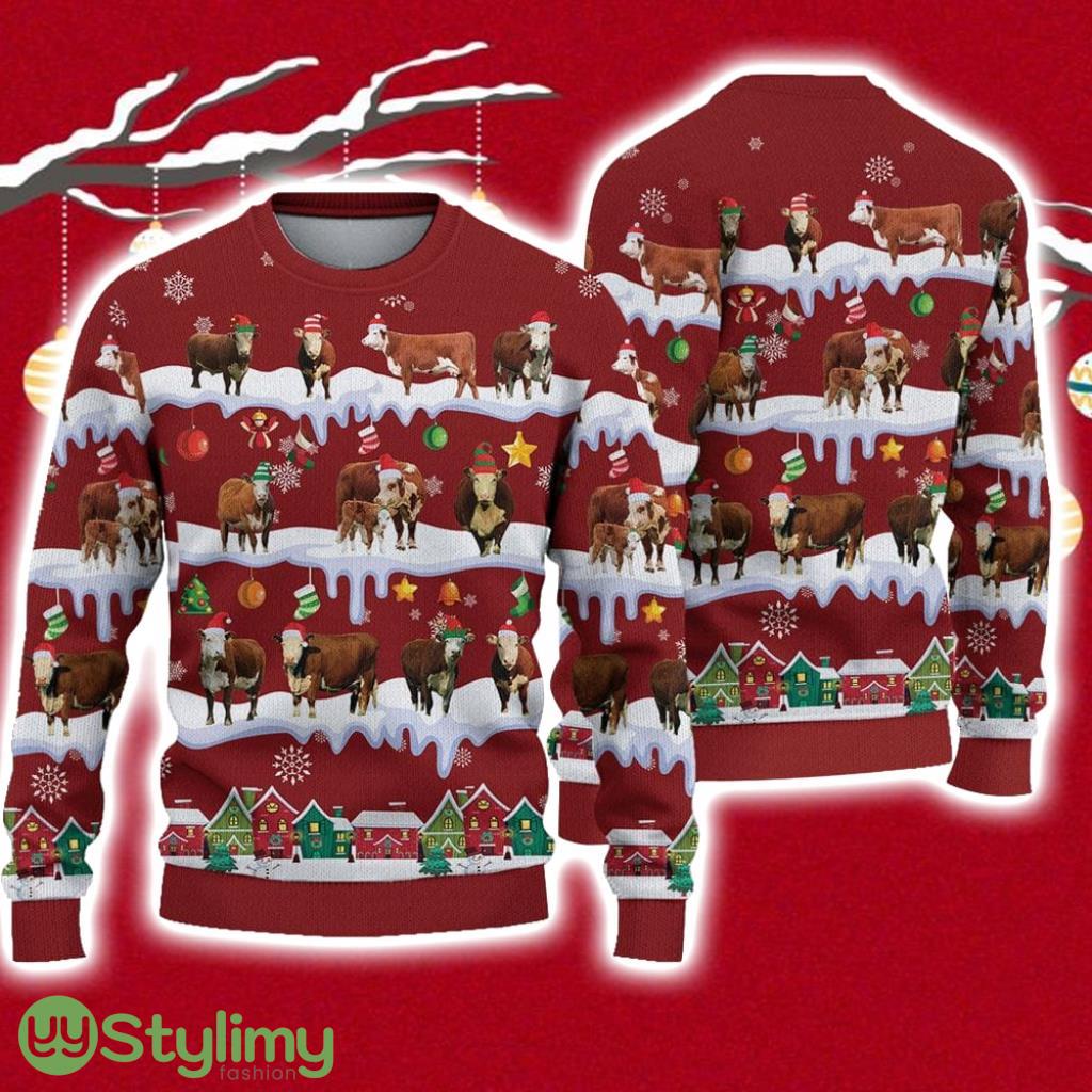 Hereford Ugly Christmas Sweater Gift Christmas 3 Hereford Ugly Christmas Sweater Gift Christmas Product Photo 1