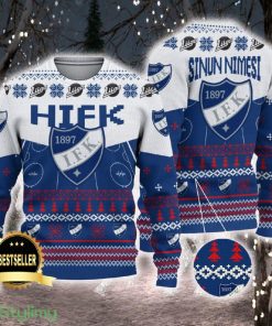 HIFK Ugly Christmas Sweater Logo Custom Name Gift Fans - HIFK Ugly Christmas Sweater Logo Custom Name Gift Fans