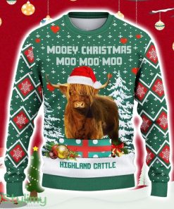 Highland Cattle Moo Moo Moo Ugly Christmas Sweater Gift Christmas Product Photo 1