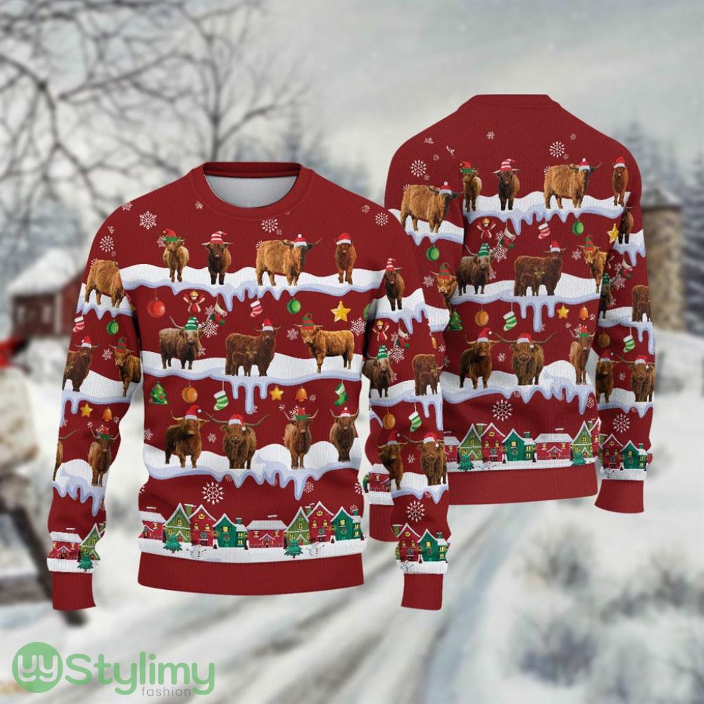 Highland Ugly Christmas Sweater Gift Christmas 3 Highland Ugly Christmas Sweater Gift Christmas Product Photo 1