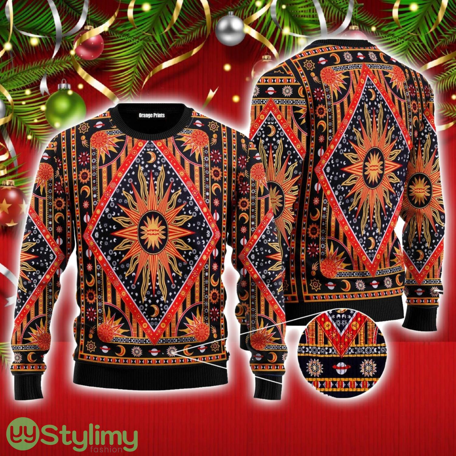 Hippie Style Ugly Christmas Sweater Christmas Holiday Gift For Men And Women 3 Hippie Style Ugly Christmas Sweater Christmas Holiday Gift For Men And Women Product Photo 1