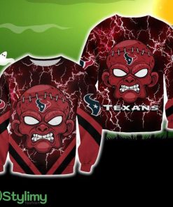 Houston Texans Halloween Frankenstein Cold Ugly Sweater For Men And Women Gift Christmas - Houston Texans Halloween Frankenstein Cold Ugly Sweater For Men And Women Gift Christmas