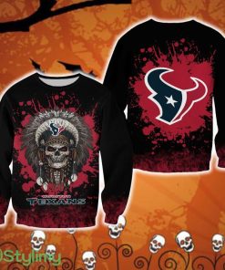Houston Texans Skull Hibernation Halloween Ugly Sweater For Men And Women Gift Christmas - Houston Texans Skull Hibernation Halloween Ugly Sweater For Men And Women Gift Christmas