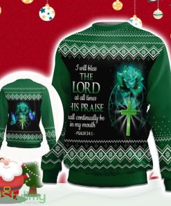 I Will Bless The Lord At All Times Psalm 341 Ugly Christmas Sweater Gift Christmas Product Photo 1