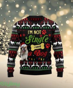 I’m Not Single I Have A Bulldog Ugly Christmas Sweater Product Photo 1