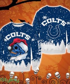 Indianapolis Colts Christmas Skull Garland Halloween Ugly Sweater For Men And Women Gift Christmas - Indianapolis Colts Christmas Skull Garland Halloween Ugly Sweater For Men And Women Gift Christmas