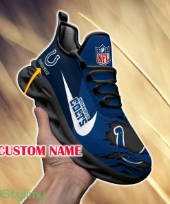 Indianapolis Colts Imagery For Fans Custom Name Max Soul Sneakers New Gift Men And Women Clunky Shoes - Indianapolis Colts Chunky Shoes_2