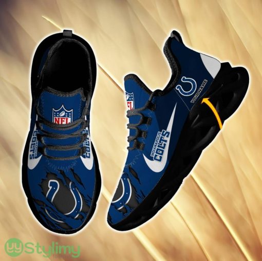 Indianapolis Colts Imagery For Fans Custom Name Max Soul Sneakers New Gift Men And Women Clunky Shoes