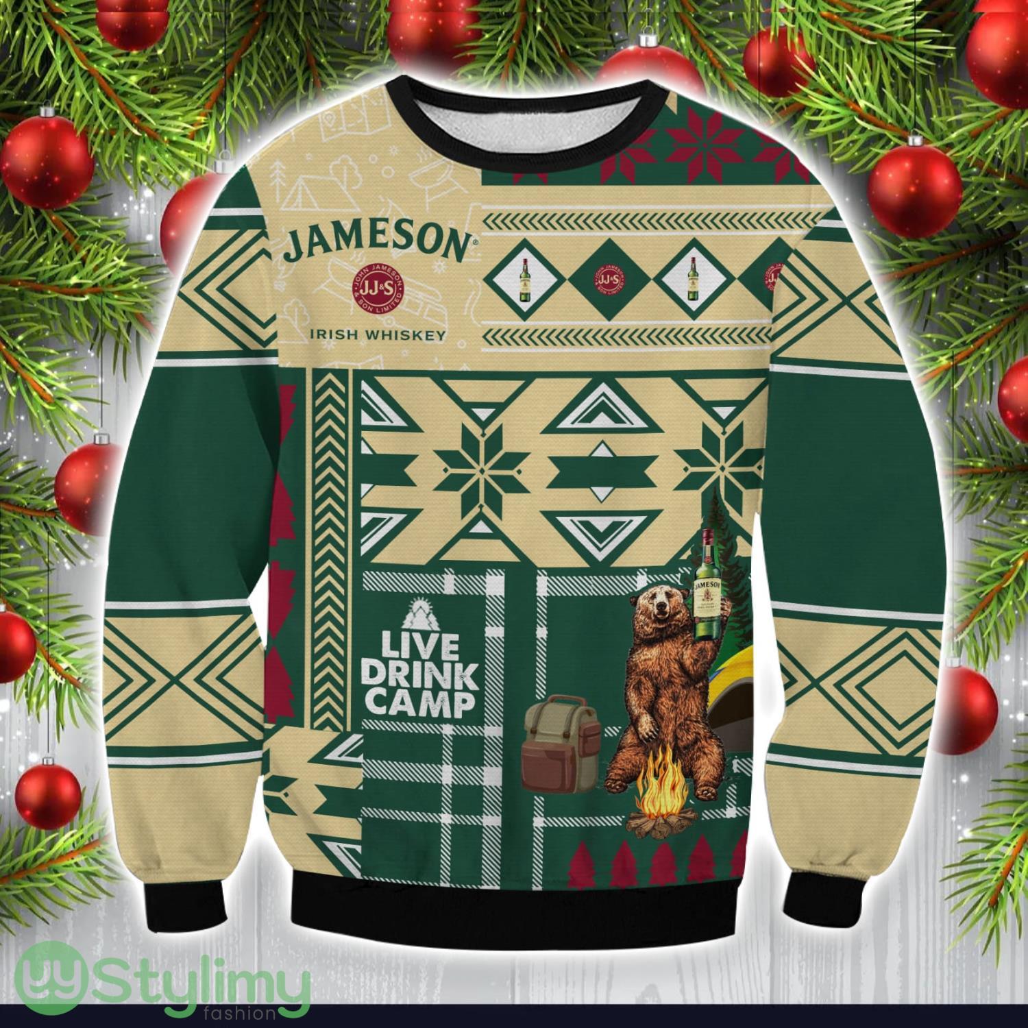 Jameson Camping Ugly Christmas Sweater Special Christmas Gift 3 Jameson Camping Ugly Christmas Sweater Special Christmas Gift Product Photo 1