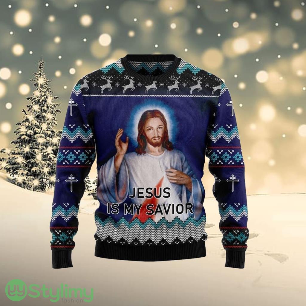 Jesus Is My Savior Ugly Christmas Sweater - Gifts For People Who Love Jesus 3 Jesus Is My Savior Ugly Christmas Sweater - Gifts For People Who Love Jesus Product Photo 1