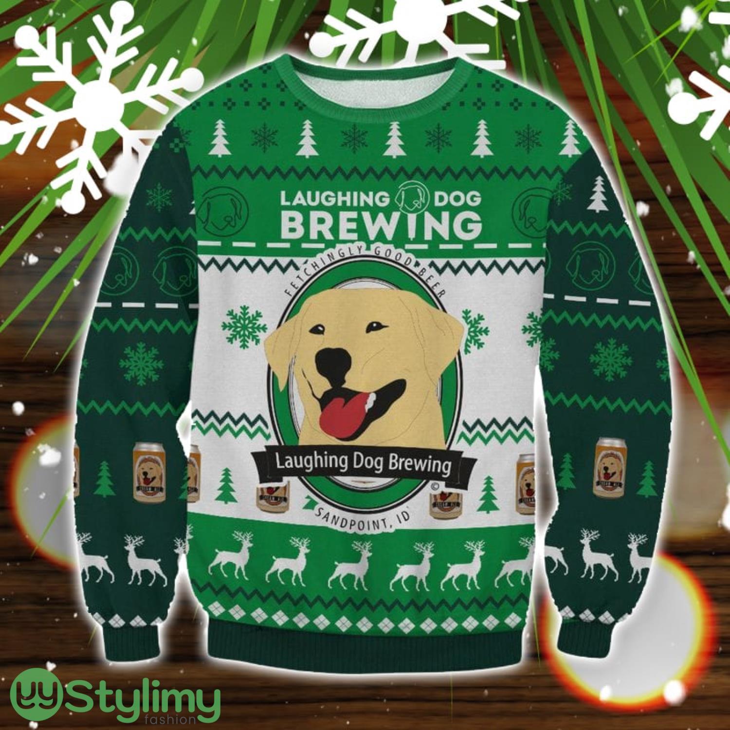 Laughing Dog 3D Ugly Christmas Sweater Christmas Gift 3 Laughing Dog 3D Ugly Christmas Sweater Christmas Gift Product Photo 1