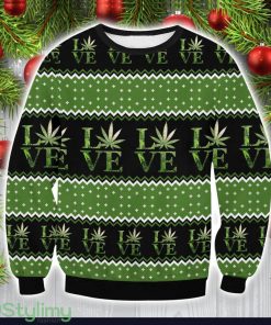 Leaf Pattern Marijuana Ugly Christmas Sweater Special Christmas Gift Product Photo 1