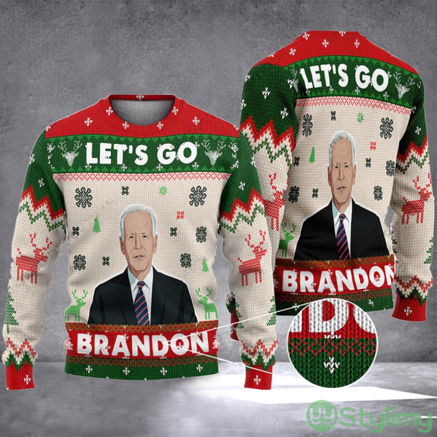 Let’s Go Brandon 3D Ugly Christmas Sweater Anti Biden FJB Sweater 3 Let’s Go Brandon 3D Ugly Christmas Sweater Anti Biden FJB Sweater Product Photo 1