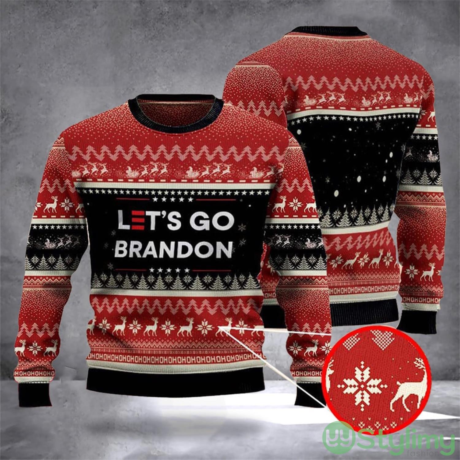 Lets Go Brandon 3D Ugly Christmas Sweater Christmas Gift Lets Go Brandon Sweater Women Men 3 Lets Go Brandon 3D Ugly Christmas Sweater Christmas Gift Lets Go Brandon Sweater Women Men Product Photo 1