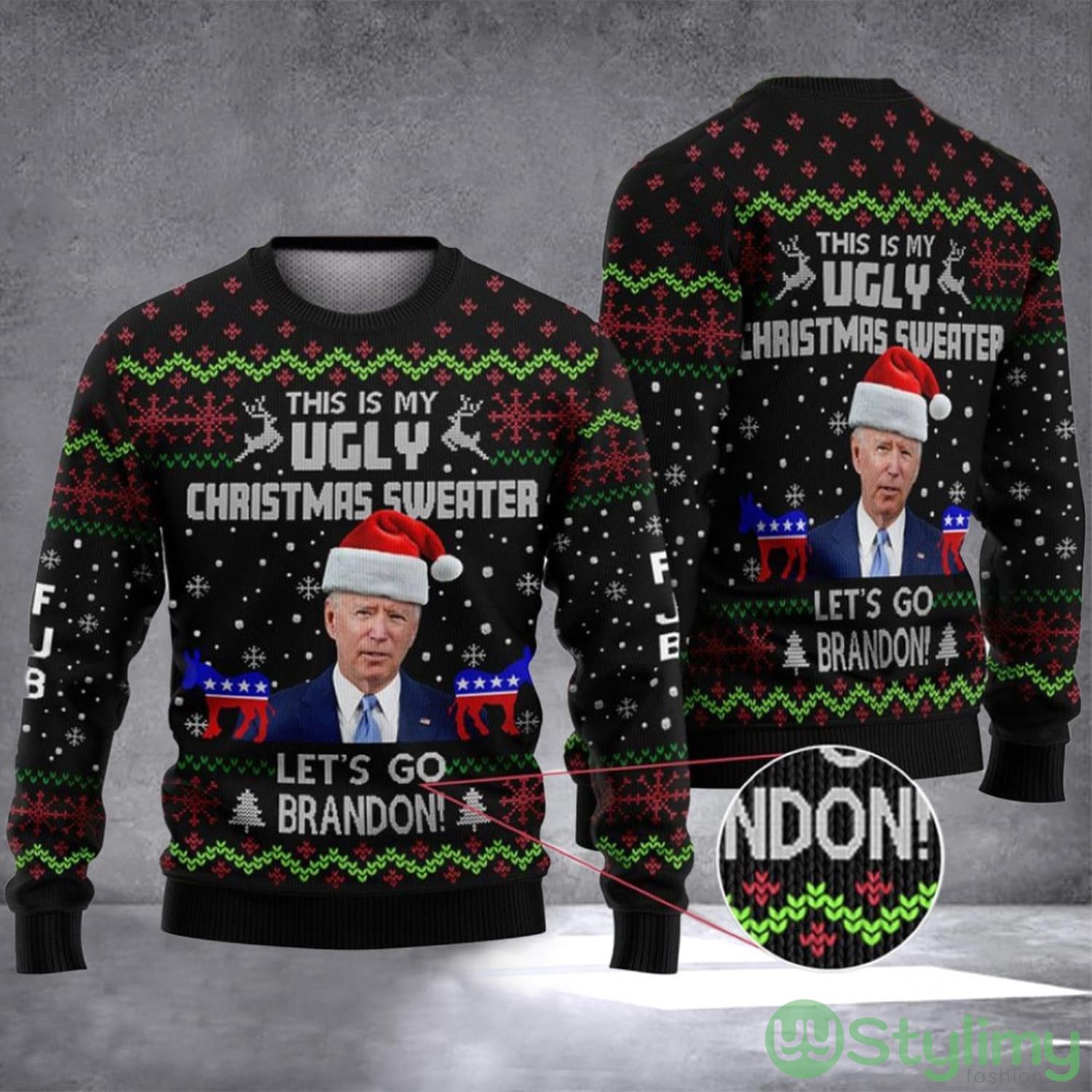 Let's Go Brandon This Is My 3D Ugly Christmas Sweater FJB 3D Ugly Christmas Sweater 3 lets go brandon this is my 3d ugly christmas sweater fjb 3d ugly christmas sweater