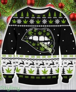 Lips Marijuana Ugly Christmas Sweater Special Christmas Gift Product Photo 1