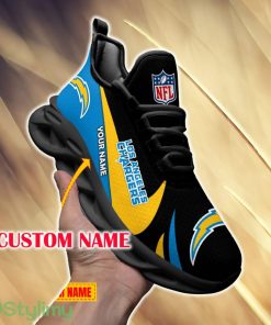 Los Angeles Chargers Luxury For Fans Custom Name Max Soul Sneakers New Gift Men And Women Clunky Shoes - Los Angeles Chargers Chunky Shoes_2