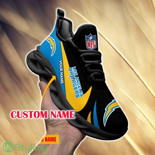 Los Angeles Chargers Luxury For Fans Custom Name Max Soul Sneakers New Gift Men And Women Clunky Shoes