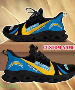Los Angeles Chargers Luxury For Fans Custom Name Max Soul Sneakers New Gift Men And Women Clunky Shoes - Los Angeles Chargers Chunky Shoes_1