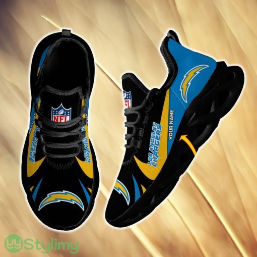 Los Angeles Chargers Luxury For Fans Custom Name Max Soul Sneakers New Gift Men And Women Clunky Shoes