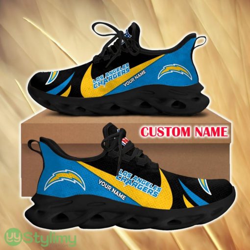 Los Angeles Chargers Luxury For Fans Custom Name Max Soul Sneakers New Gift Men And Women Clunky Shoes