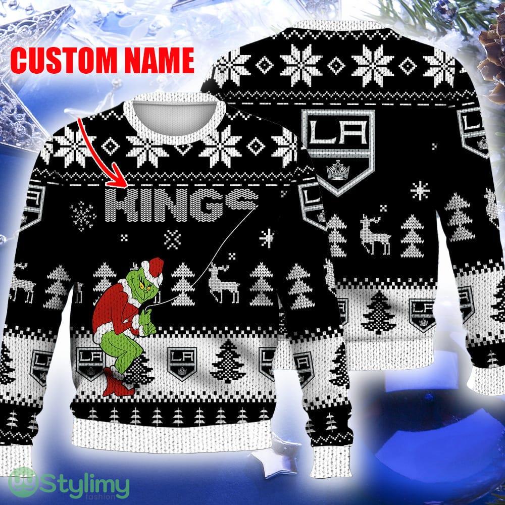 Los Angeles Kings Ugly Christmas Sweater Grinch Custom Ice Hockey NHL Gift For Christmas Holidays Custom Name 3 Los Angeles Kings Ugly Christmas Sweater Grinch Custom Ice Hockey NHL Gift For Christmas Holidays Custom Name - Los Angeles Kings Ugly Christmas Sweater Grinch Custom Ice Hockey NHL Gift For Christmas Holidays Custom Name