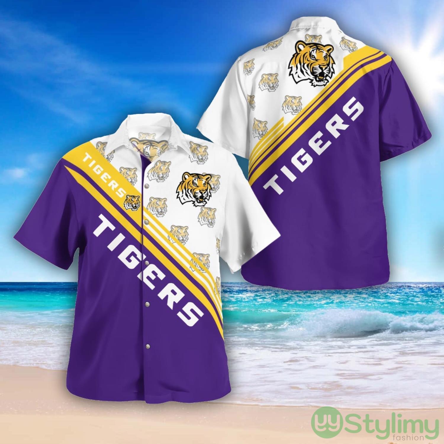 LSU Tigers Logo Printed Aloha Hawaiian Shirt Special Gift For Fans 2 LSU Tigers Logo Printed Aloha Hawaiian Shirt Special Gift For Fans Product Photo 1