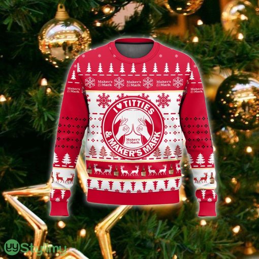 Maker’s Mark Titties Funny Ugly Sweater For Fans Christmas Vintage Gift