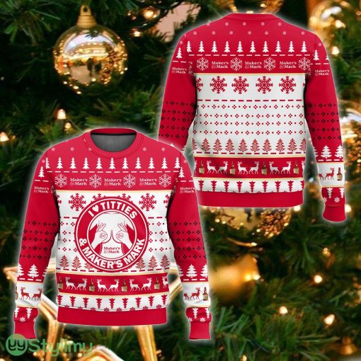 Maker’s Mark Titties Funny Ugly Sweater For Fans Christmas Vintage Gift