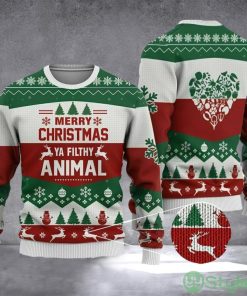 Merry Christmas Ya Filthy Animal 3D Ugly Christmas Sweater Xmas Funny Sweater Gift For Cousin Product Photo 1