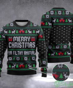 Merry Christmas Ya Filthy Animal Ugly Xmas Sweater Funny Christmas Sweater Gift For Friends Product Photo 1