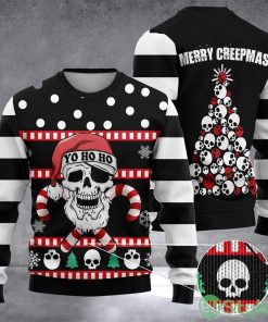 Merry Creepmas 3D Ugly Christmas Sweater Ho Ho Ho Skull Xmas Sweater Best Gifts Product Photo 1