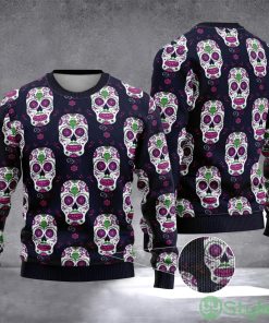 Mexican Sugar Skull 3D Ugly Christmas Sweater Mexican Day Of The Dead Sweater Christmas Gift Product Photo 1