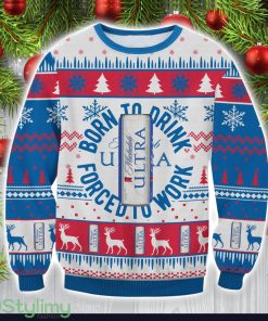 Michelob Ultra Born To Drink Ugly Christmas Sweater Special Christmas Gift Product Photo 1