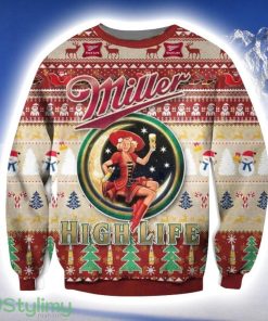 Miller High Life Beer 3D Ugly Sweater Product Photo 1