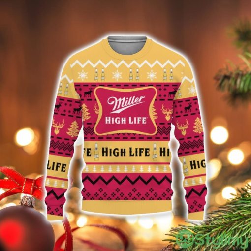 Miller High Life Beers Shirts Beer Vintage Logo 3D Sweater Holiday Gift Christmas Gift