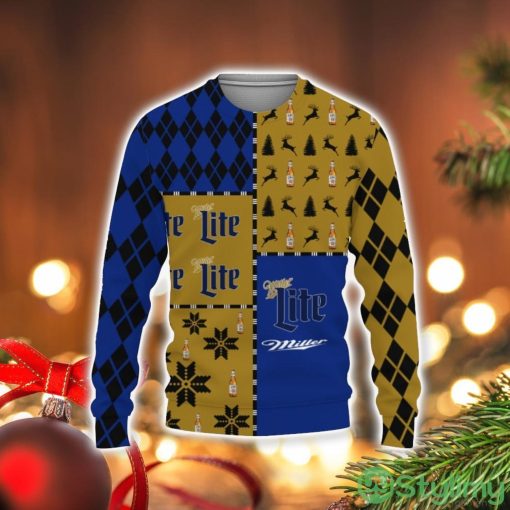 Miller Lite Beers Merry Christmas Whiskey And Beers 3D Sweater Holiday Gift Christmas Gift4