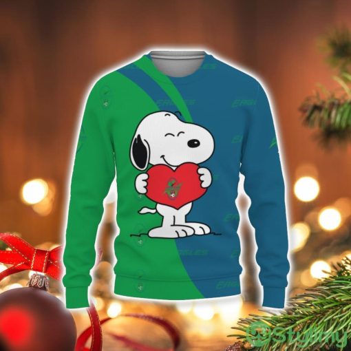 Mississauga Eagles FC Snoopy Cute Heart American Sports Team 3D Sweater Holiday Gift Christmas Gift