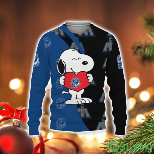 Mississauga Steelheads Snoopy Cute Heart American Sports Team 3D Sweater Holiday Gift Christmas Gift