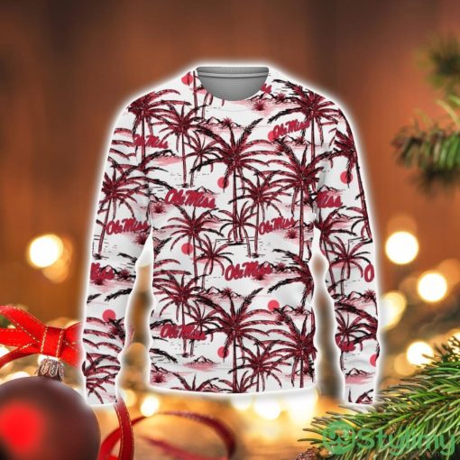 Mississippi Rebels Champions Sports Hawaiian Coconut Patterns 2023 3D Sweater Holiday Gift Christmas Gift