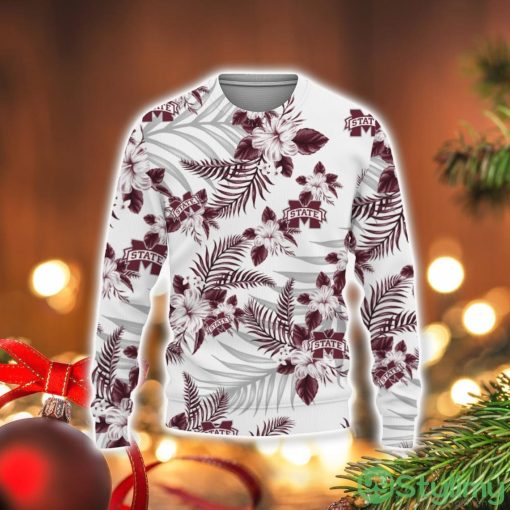Mississippi State Bulldogs Tropical Patterns New Trends For Fans Club Gifts Unisex 3D Sweater Holiday Gift Christmas Gift