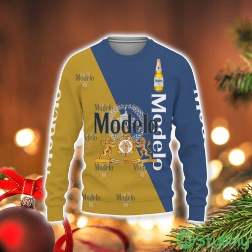Modelo Beers Beers And Whiskey Pattern Logo 3D Sweater Holiday Gift Christmas Gift