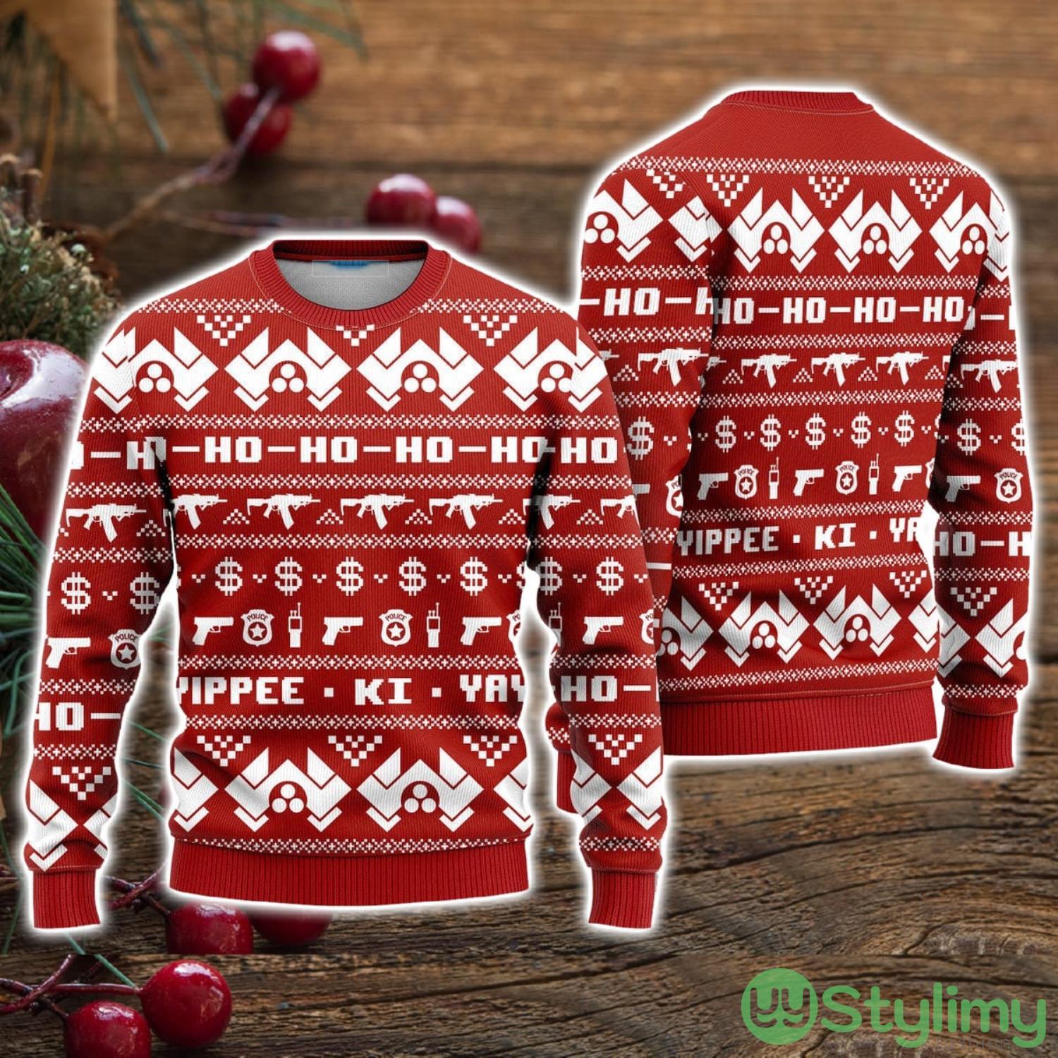 Nakatomi Plaza Red Ho Ho Ho Ugly Christmas Sweater Christmas Holiday Gift For Men And Women 3 Nakatomi Plaza Red Ho Ho Ho Ugly Christmas Sweater Christmas Holiday Gift For Men And Women Product Photo 1